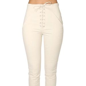 ALC beige lace up pants